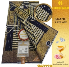 Wax Hollandais perlé Choco Gold 3 pièces